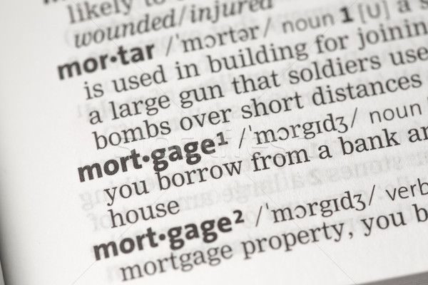 Hypothèque définition dictionnaire argent banque bancaires [[stock_photo]] © wavebreak_media