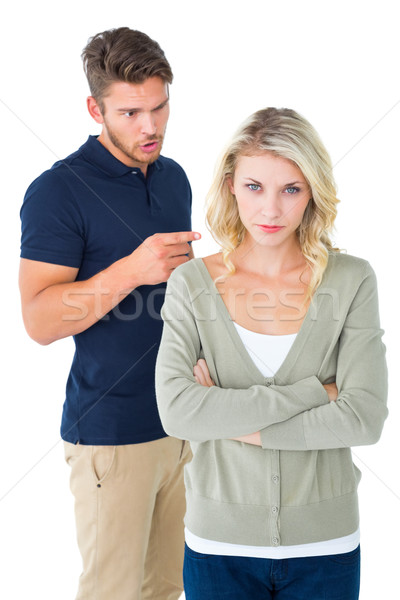 Argument blanche homme couple portrait [[stock_photo]] © wavebreak_media