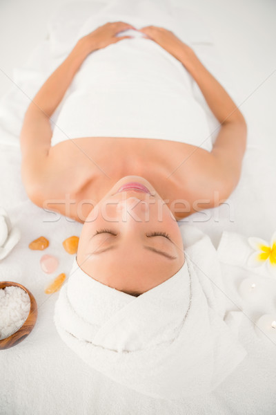 Relaxed woman lying on the massage table Stock photo © wavebreak_media