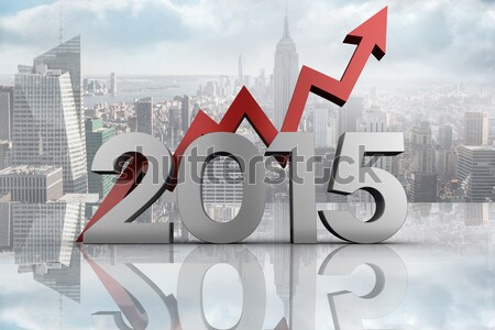 Growth graph as 2017 against a composite image 3D of land and sky Stock photo © wavebreak_media