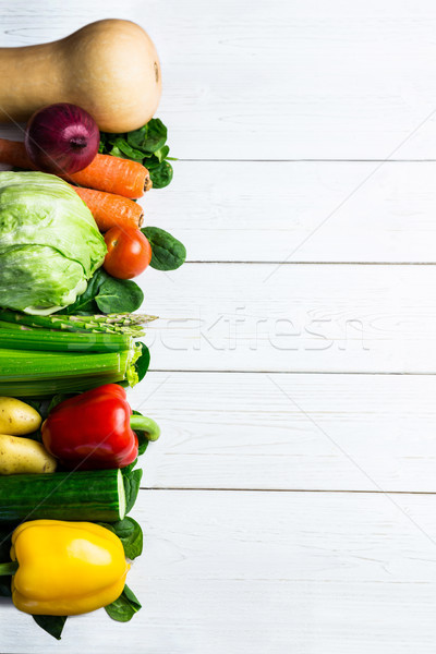 Line of vegetables on table Stock photo © wavebreak_media