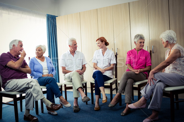 Verpleegkundige pensioen huis vrouw gezondheid Stockfoto © wavebreak_media