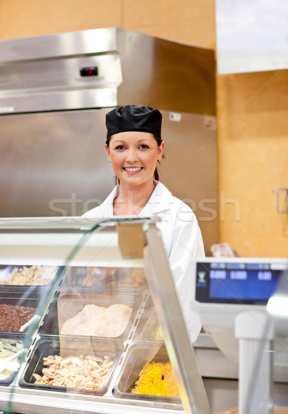 Foto d'archivio: Ritratto · sorridere · alimentare · shop · business · donna