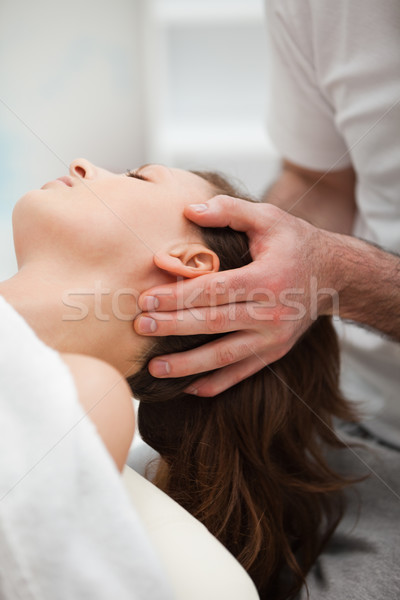 Cuello mujer terapeuta habitación hombre médicos Foto stock © wavebreak_media