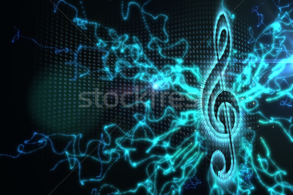 Cyfrowo wygenerowany muzyki niebieski strony Zdjęcia stock © wavebreak_media