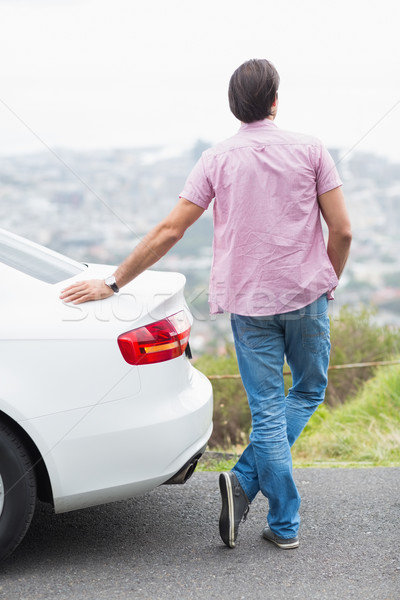 Man permanente auto kant weg denken Stockfoto © wavebreak_media