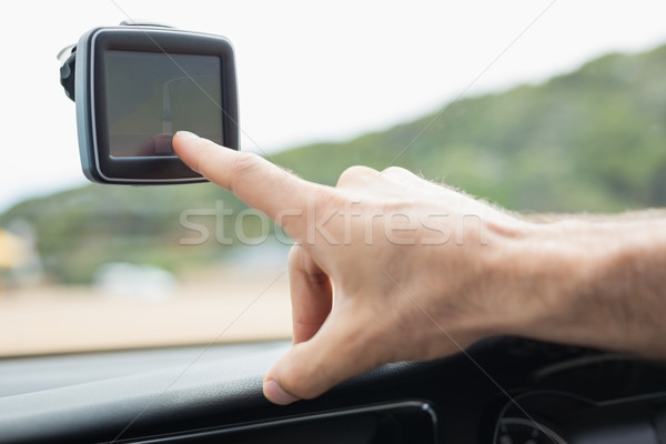 Man using satellite navigation system Stock photo © wavebreak_media