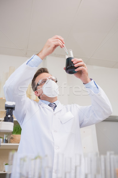 Scientist doing experimentations in flask  Stock photo © wavebreak_media