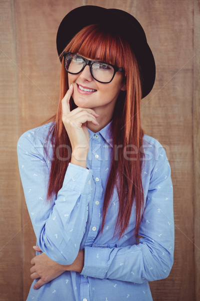 Smiling hipster woman posing face to the camera Stock photo © wavebreak_media