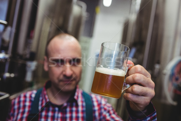 Manufacturer looking at beer mug Stock photo © wavebreak_media