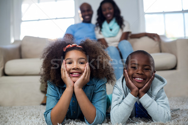 肖像 子供 両親 ホーム 少女 少年 ストックフォト © wavebreak_media