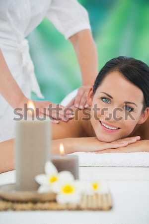 Collage bella donna rilassante spa Foto d'archivio © wavebreak_media