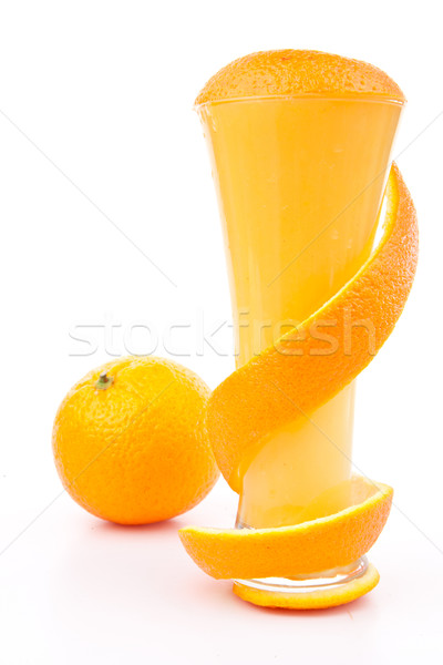 Arancione in giro vetro bianco sfondo Foto d'archivio © wavebreak_media