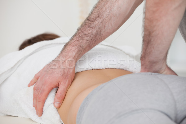 Close-up of a physiotherapist massaging a back in a physio room Stock photo © wavebreak_media