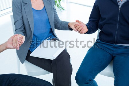 üzletember női munkatárs közelkép kezek férfi Stock fotó © wavebreak_media