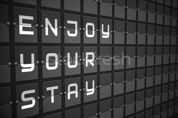 Enjoy your stay on black mechanical board Stock photo © wavebreak_media