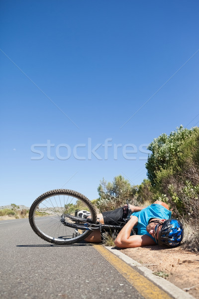 Imagine de stoc: Ciclist · rutier · accident · vară · bicicletă