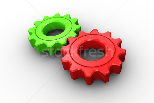 Rojo verde Cog rueda blanco industria Foto stock © wavebreak_media