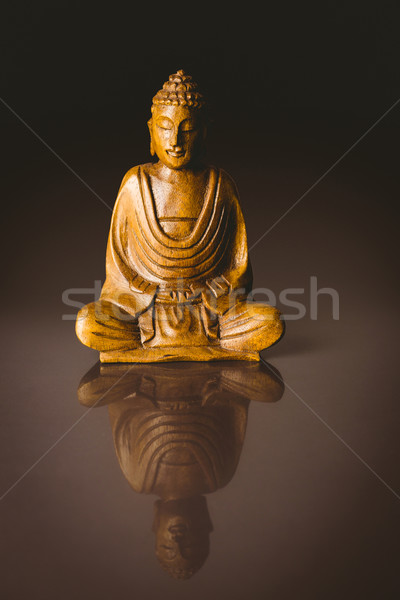 Stockfoto: Houten · buddha · standbeeld · shot · studio · vrede