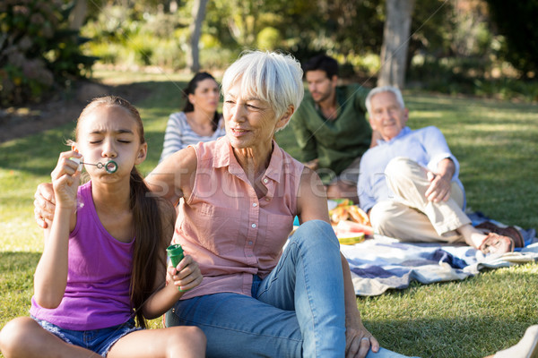 Mère regarder petite fille parc [[stock_photo]] © wavebreak_media