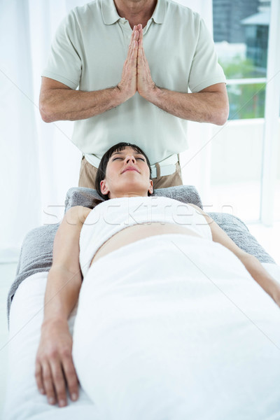 Mujer embarazada masaje masajista spa mujer médicos Foto stock © wavebreak_media