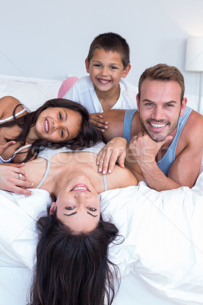 Happy family in their bedroom Stock photo © wavebreak_media