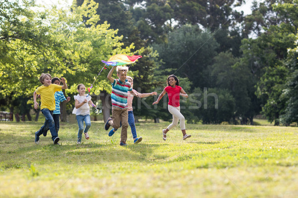 Gelukkig kinderen spelen Kite park leuk Stockfoto © wavebreak_media