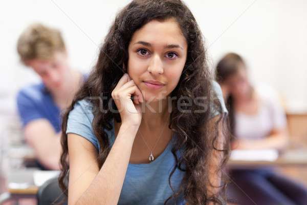 Serious students working on an assignment in a classroom Stock photo © wavebreak_media