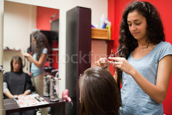 Homme salon de coiffure cheveux ciseaux affaires Photo stock © wavebreak_media