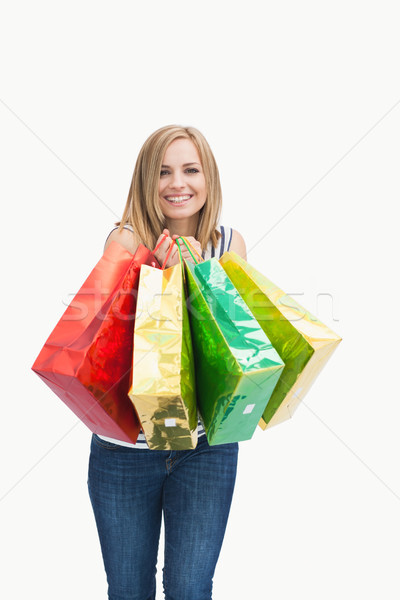 Foto stock: Retrato · bonitinho · mulher · jovem · branco · moda