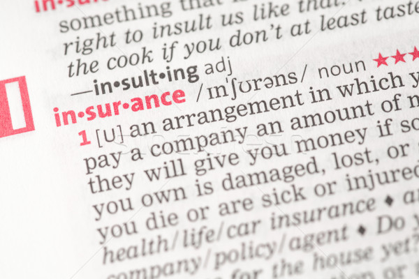 Insurance definition Stock photo © wavebreak_media