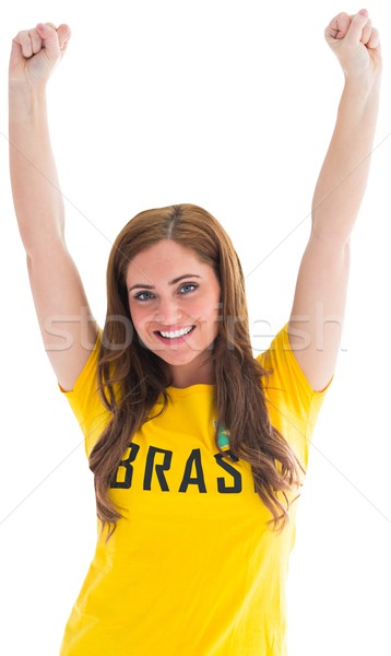 Pretty football fan in brasil t-shirt Stock photo © wavebreak_media
