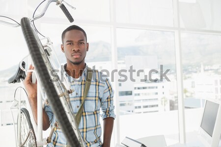 Stock photo: Construction worker fixing the ceiling