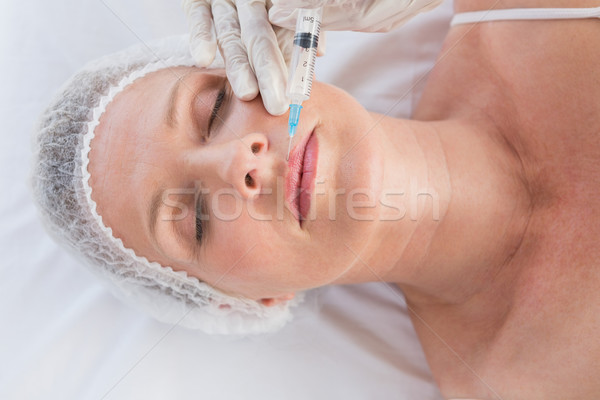 Vrouw botox injectie lippen medische kantoor arts Stockfoto © wavebreak_media