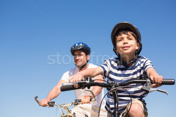 Father and son on a bike ride  Stock photo © wavebreak_media