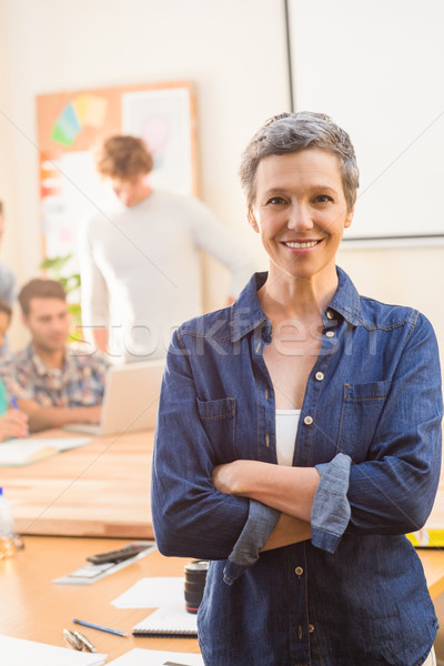 Creative femme d'affaires souriant caméra portrait bureau [[stock_photo]] © wavebreak_media