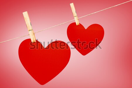 Hearts hanging on a line Stock photo © wavebreak_media