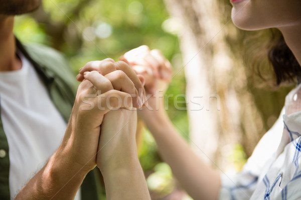 Mid-section of couple holding hands Stock photo © wavebreak_media