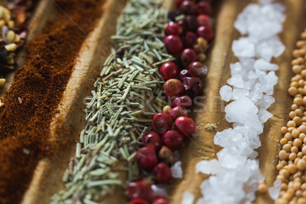 Gewürze unterschiedlich Kochen Salz Ernährung Stock foto © wavebreak_media