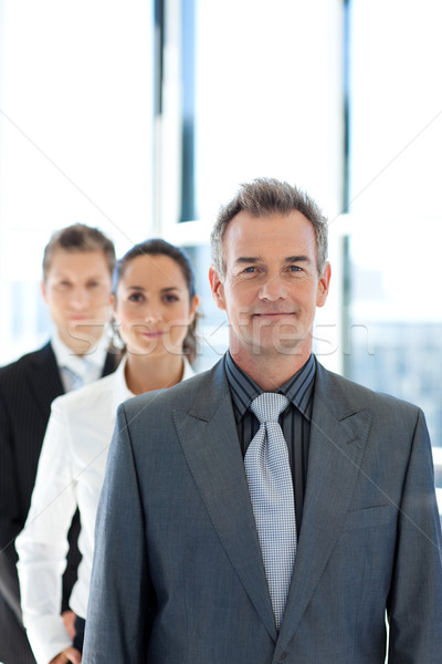 Stock foto: Geschäftsmann · führend · Business-Team · line · reifen · Business