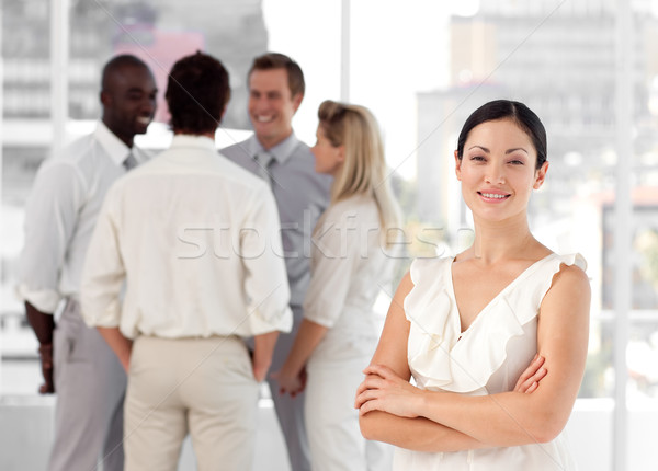 Cute Menschen sprechen zusammen Arbeit Büro Mann Stock foto © wavebreak_media