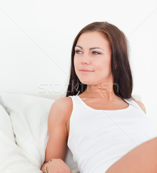 Esmer poz yüz kadın seksi mutlu Stok fotoğraf © wavebreak_media