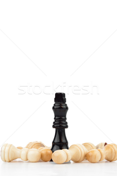 Pezzi scacchi gioco bianco divertimento nero Foto d'archivio © wavebreak_media