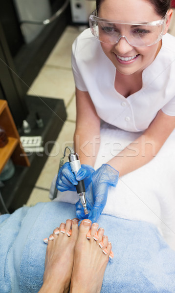 Clou technicien pieds femme mains [[stock_photo]] © wavebreak_media