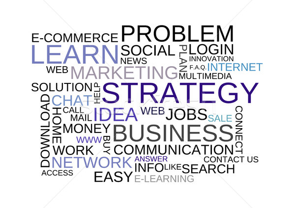 Group of blue marketing terms Stock photo © wavebreak_media
