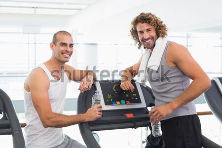 Stockfoto: Personal · trainer · cliënt · gymnasium · water · sport