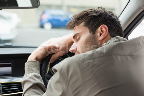 Drunk man slumped on steering wheel Stock photo © wavebreak_media