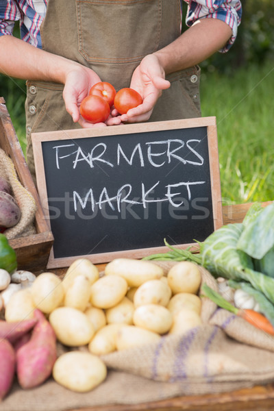 Сток-фото: фермер · органический · рынке