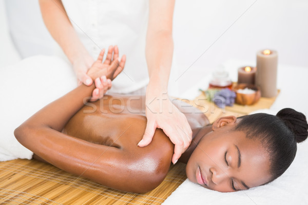 Hübsche Frau genießen Massage Frau glücklich Stock foto © wavebreak_media