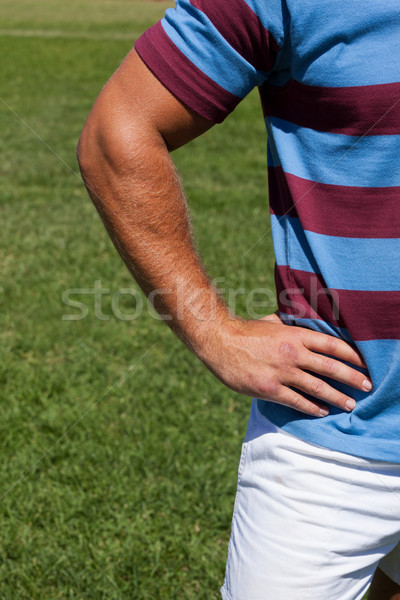 Cropped image of rugby player standing on field Stock photo © wavebreak_media